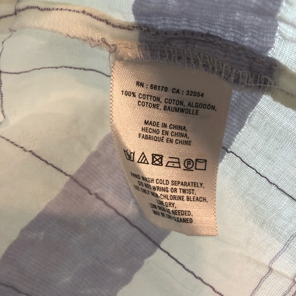 Holding Horses Anthropologie Top Plaid Cream M - Picture 5 of 8